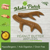 Large Vegan Dog Treats - Maks Patch Peanut Butter Antlers