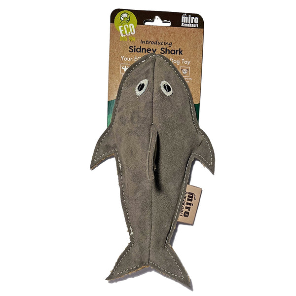 Sidney Shark. Your Eco Friendly Leather Dog Toy. By Miro & Makauri.