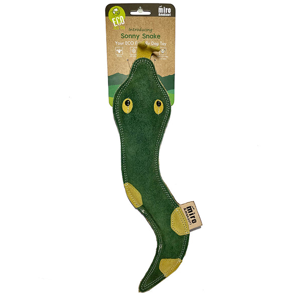 Sonny Snake. Your Eco Friendly Leather Dog Toy. By Miro & Makauri.