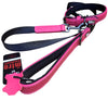 Pink Milford leather dog lead & collar set