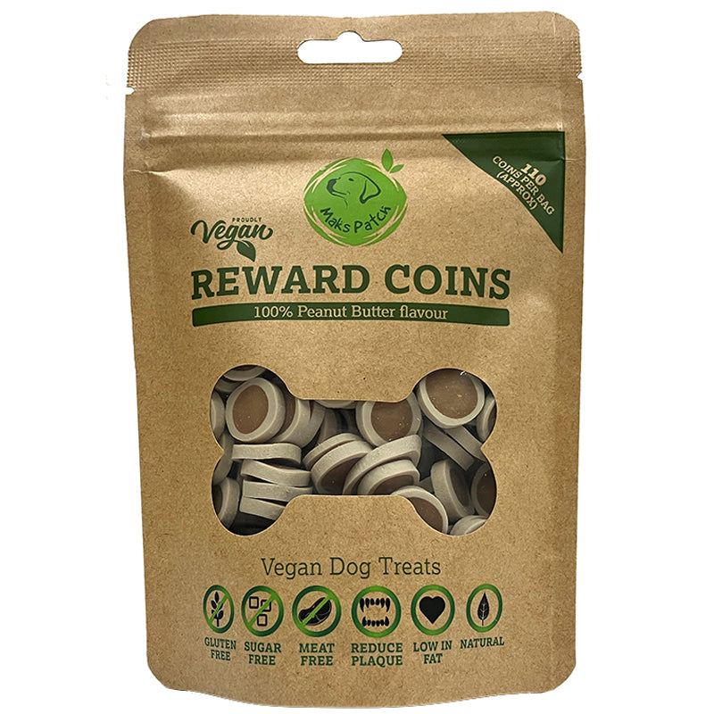packet of MaksPatch Reward Coins - vegan dog training treats
